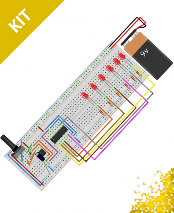 LEDs Chasing Circuit Using 4017 IC