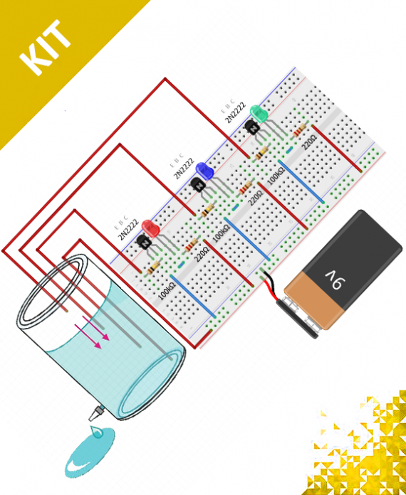 مشروع قياس مستوى الماء باستخدام الترانزيستور