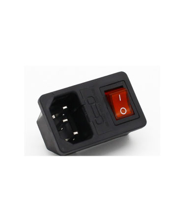 Plug Connector with Red Rocker Switch