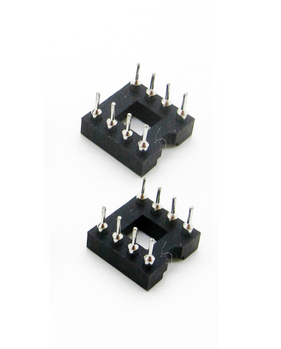 8 Pins IC Socket Connector  [2.54mm] ( 2 Pieces ) - منافذ للدوئر المتكاملة ب 8 أرجل