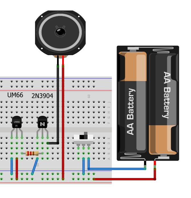 Circuit Diagram Of Um66 Ic Um66 Musical Door Bell Alarm Circ