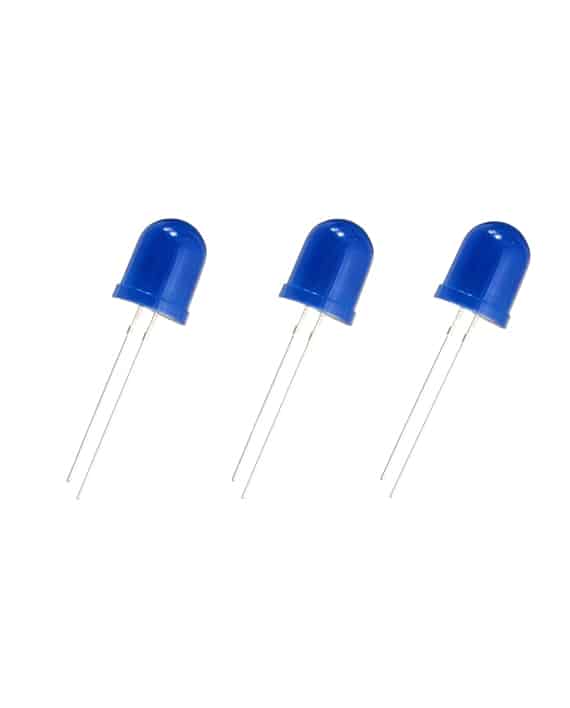 Blue LED 10MM ( 3 Pieces ) - باعث ضوئي أزرق بحجم كبير 10 ملم ثلاث قطع
