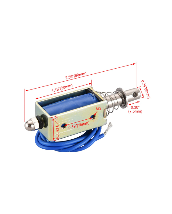 DC Solenoid Electromagnet Linear Motion Lock - قفل كهرو مفناطيسي