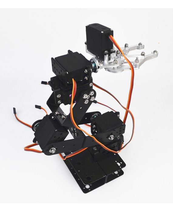 Arm Robotic DIY Kit [ 6 Servo Motors ] - ذراع الكترونية